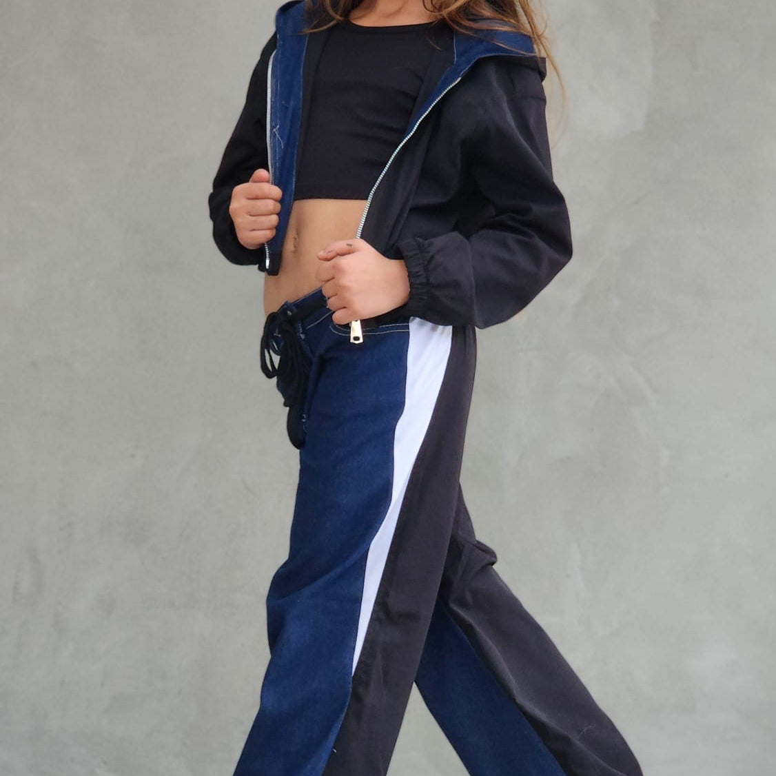 חליפת ג'קט קפושון מכנס משולב וגופייה