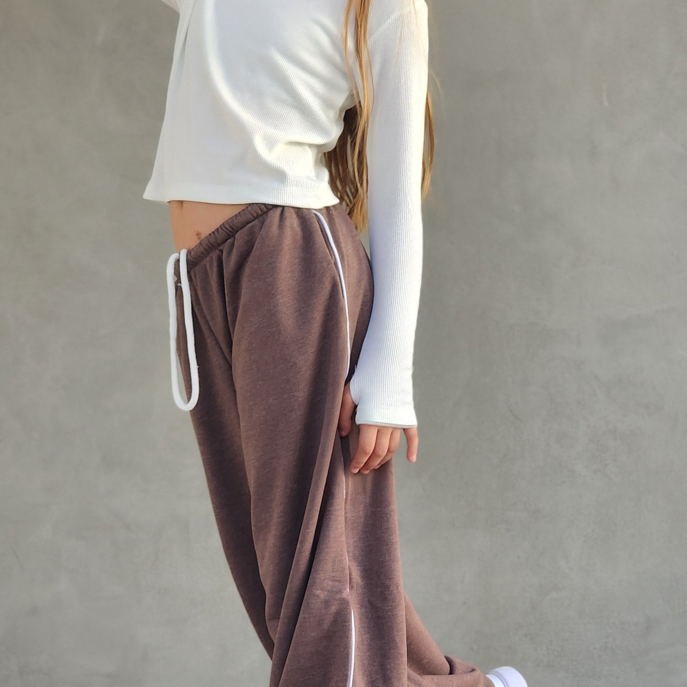 מכנס פרנצ'טרי פספול צד ,כיסי צד גומי חפת סוף רגל