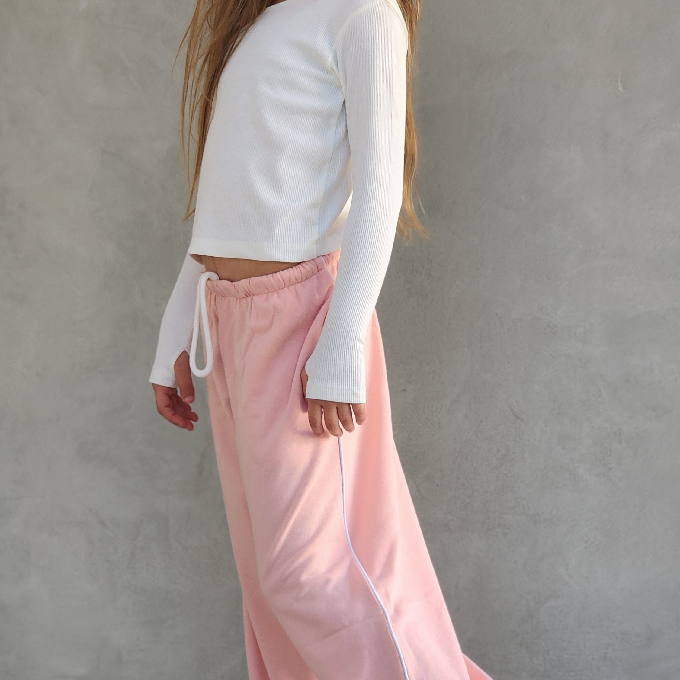 מכנס פרנצ'טרי פספול צד ,כיסי צד גומי חפת סוף רגל