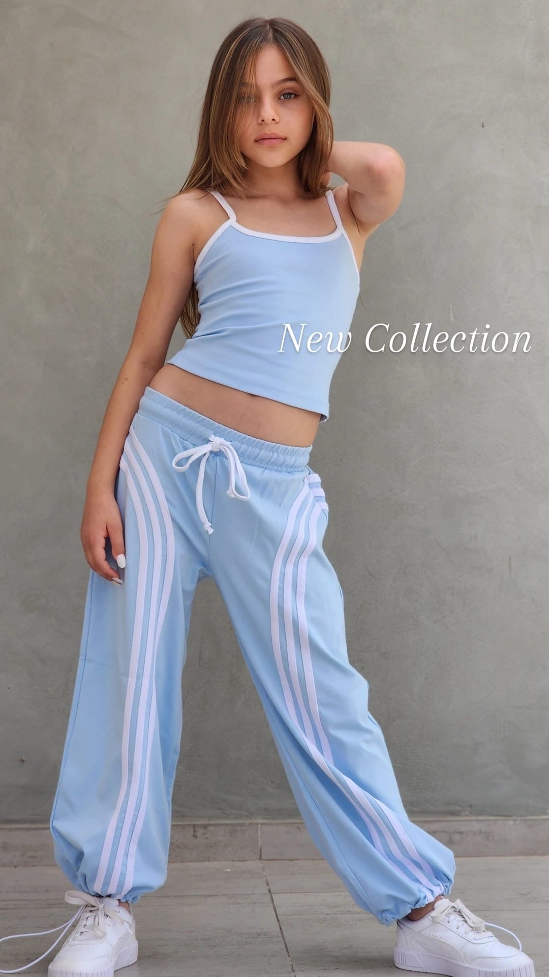 סט היפ הופ מכנס וחולצה
לילדות וגופייה תכלת DUNE KIDS