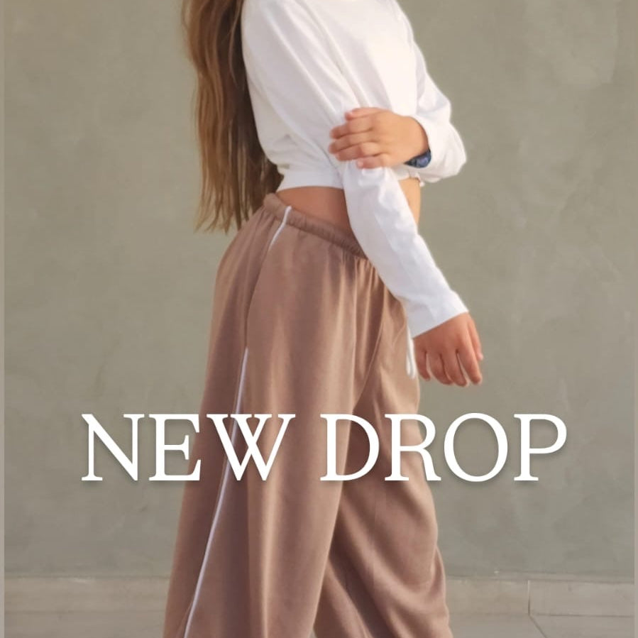 מכנס פרנצ'טרי ארוך עם פספול צד