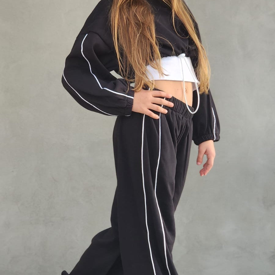 סט פרנצ'טרי מכנס חולצה וגופייה