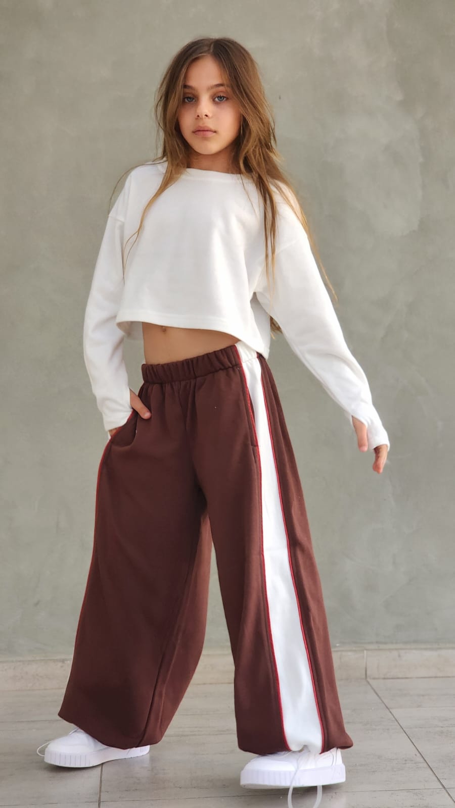 חליפת פרנצ'טרי פס רחב עם שני סרטי פספול