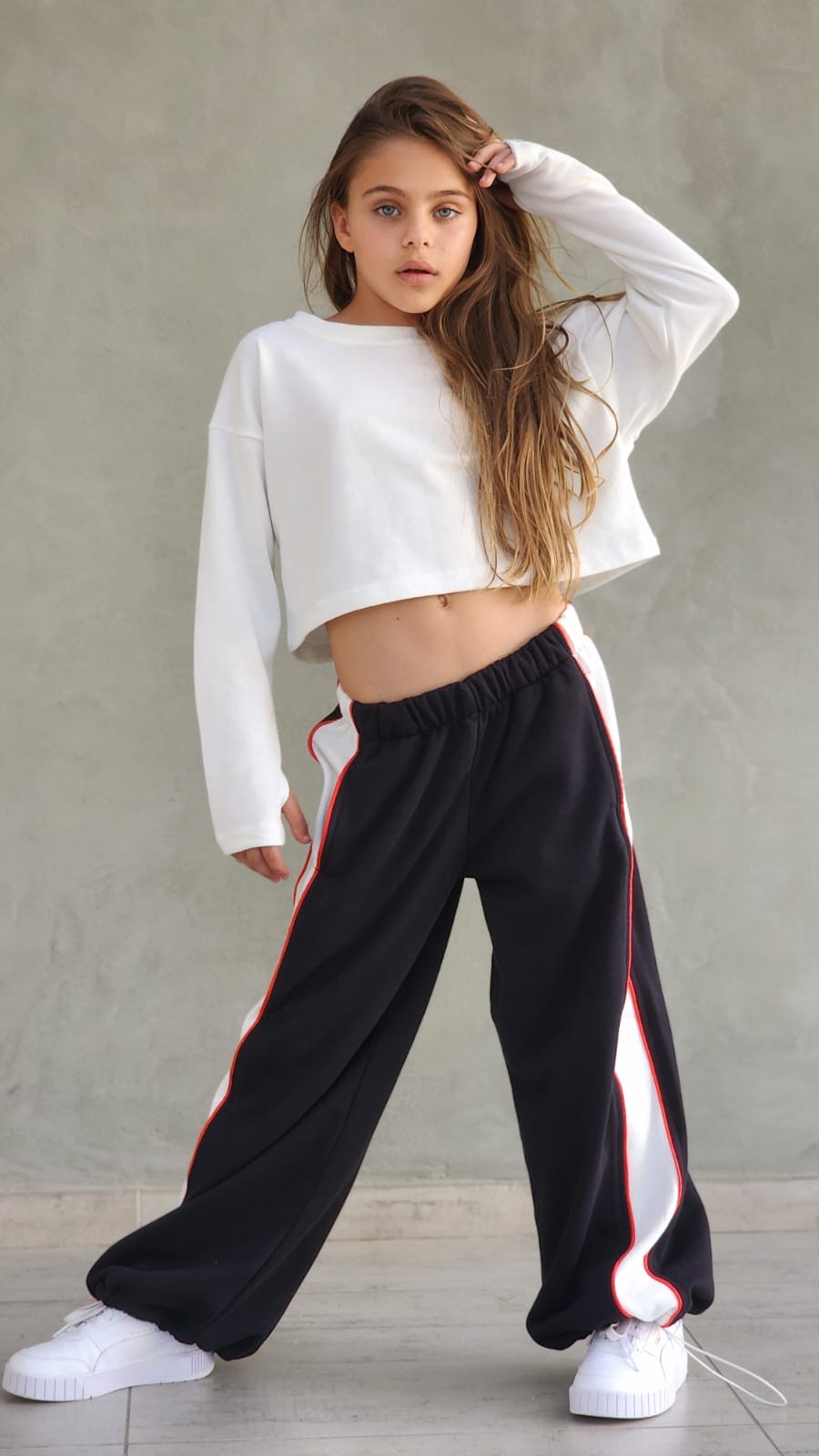 חליפת פרנצ'טרי פס רחב עם שני סרטי פספול