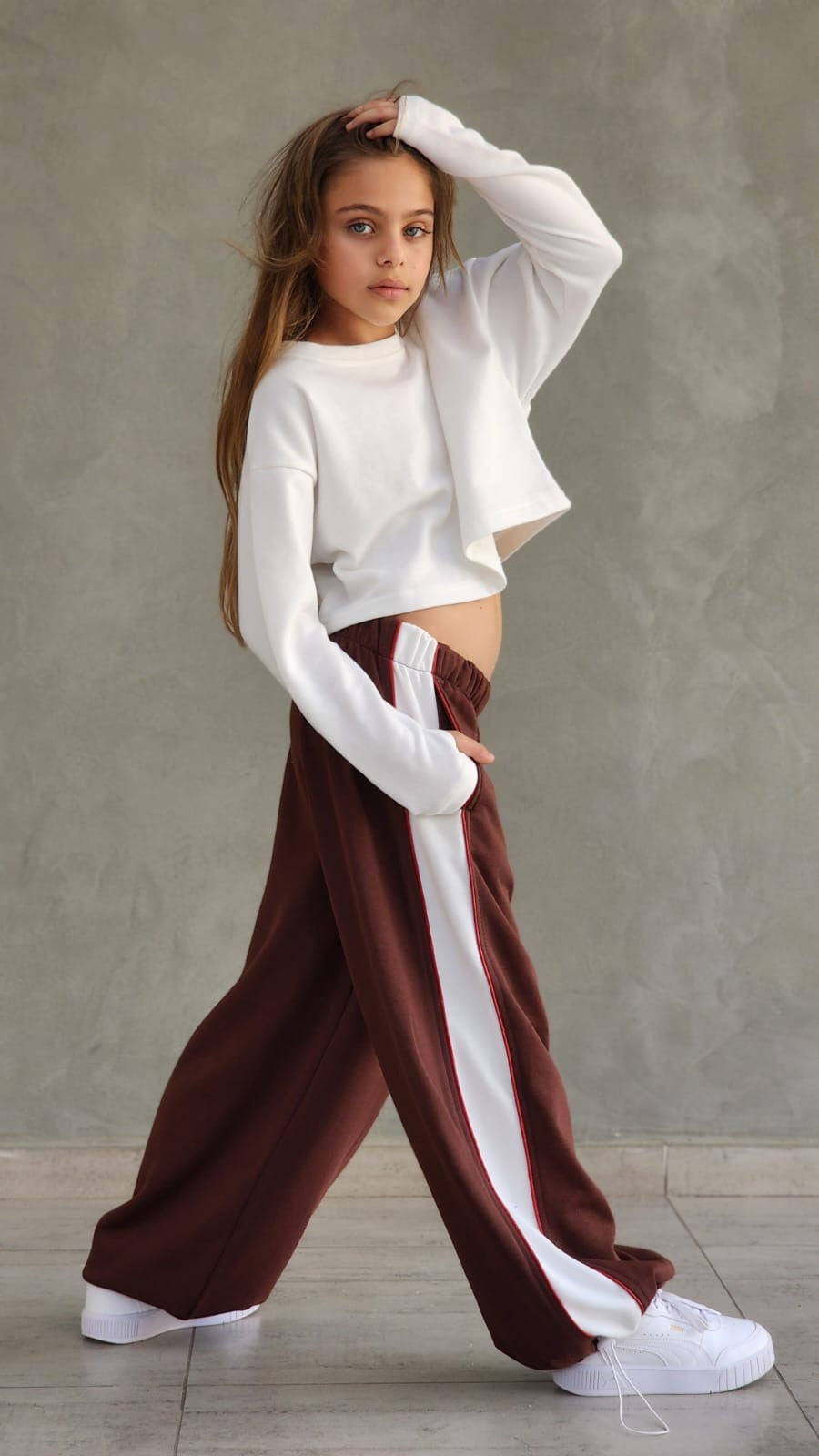 חליפת פרנצ'טרי פס רחב עם שני סרטי פספול