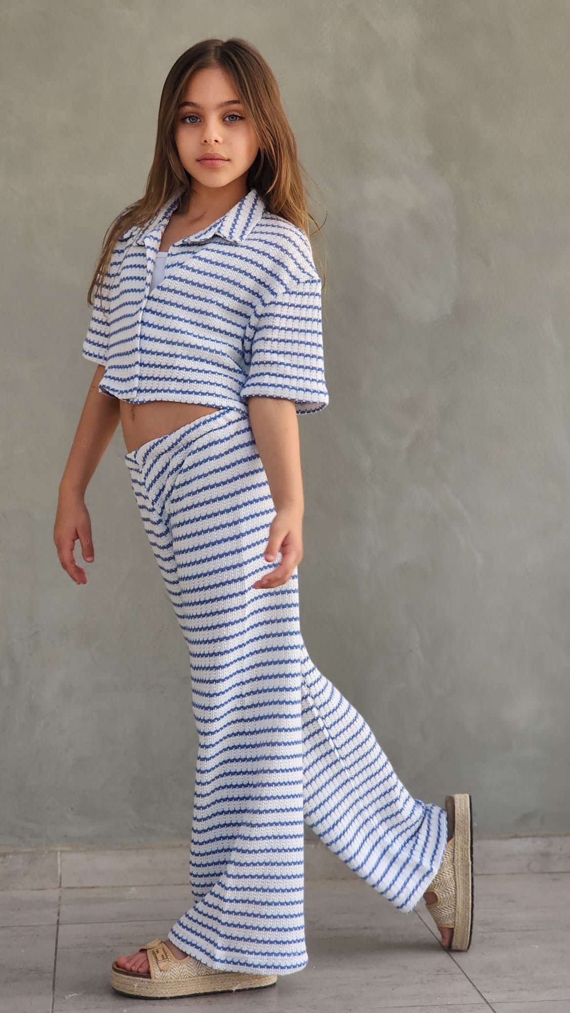 חליפה לבנות ונערות חולצה גופייה ומכנס