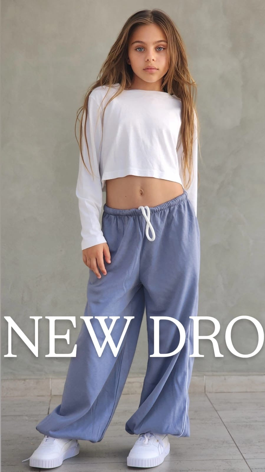 מכנס פרנצ'טרי ארוך עם פספול צד