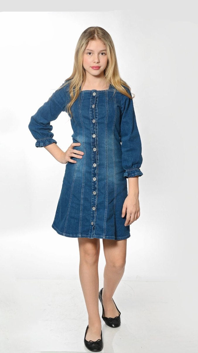 שמלת ג'ינס לייקרה סטון ווש