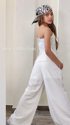 סט מכנס ומחוך לילדות ונערות לארועים 