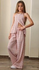 סט חולצת קשירה ומכנס לילדה 