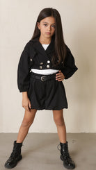 חליפה לבנות 3 חלקים מכנס חולצה וג'קט