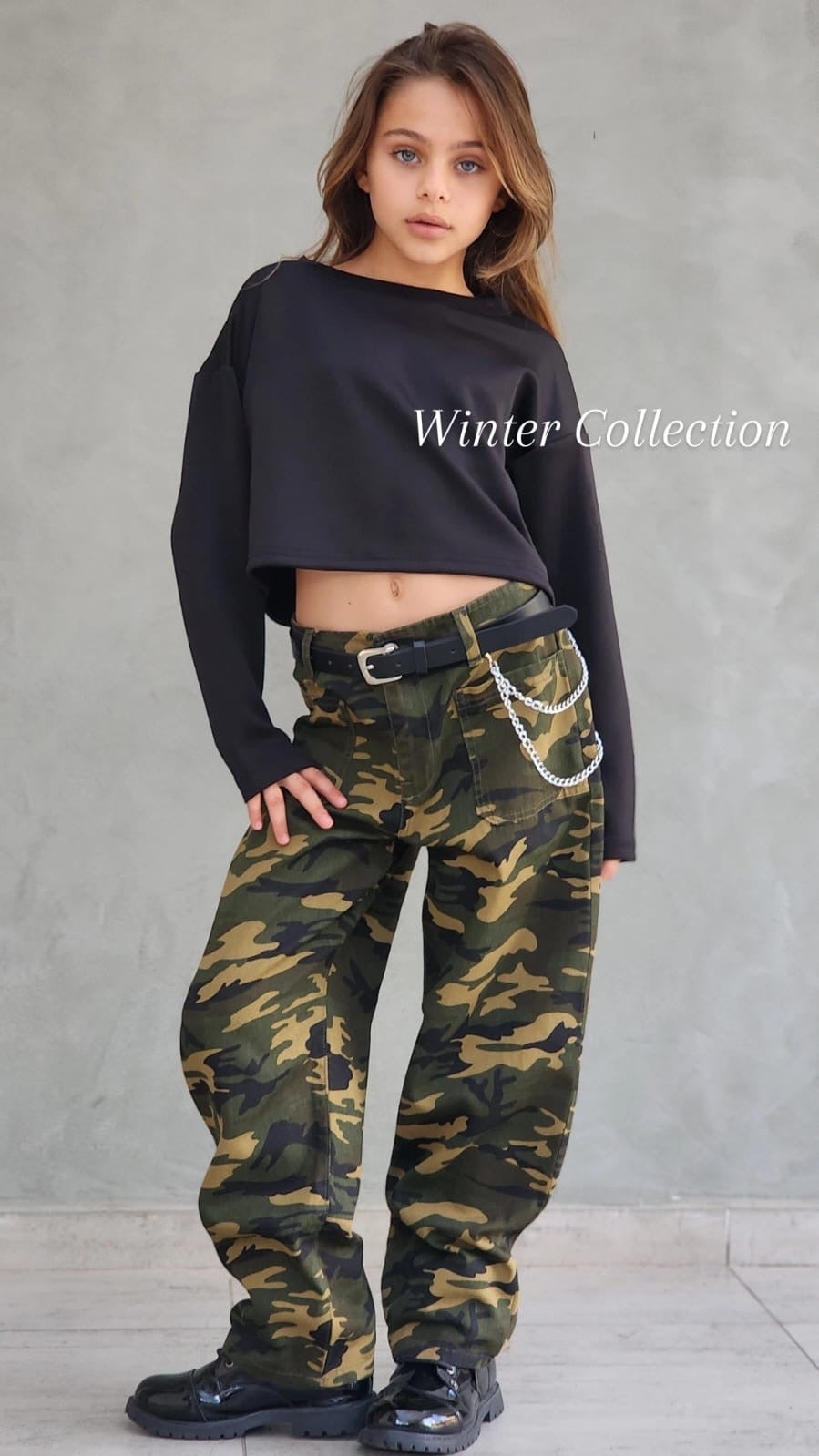 חולצה שרוול ארוך  ומכנס צבאי