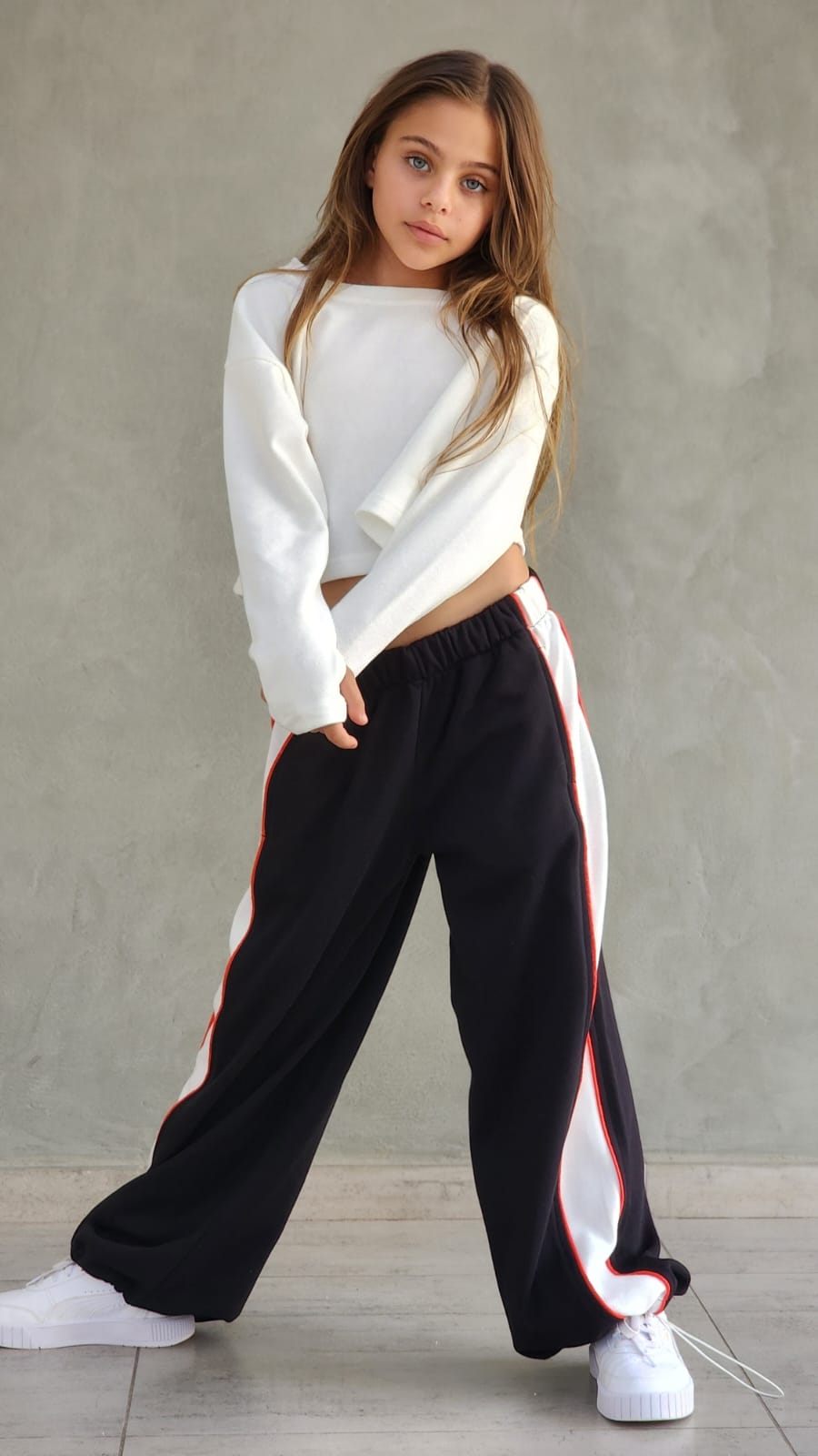 חליפת פרנצ'טרי פס רחב עם שני סרטי פספול