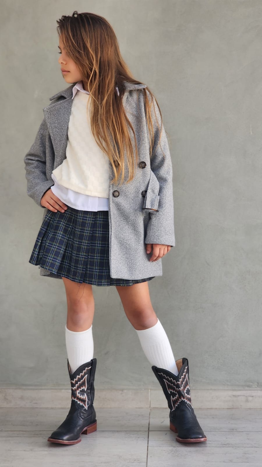 מעיל דמוי צמר ארוך