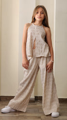 חליפה לילדה חולצת קשירה ומכנס