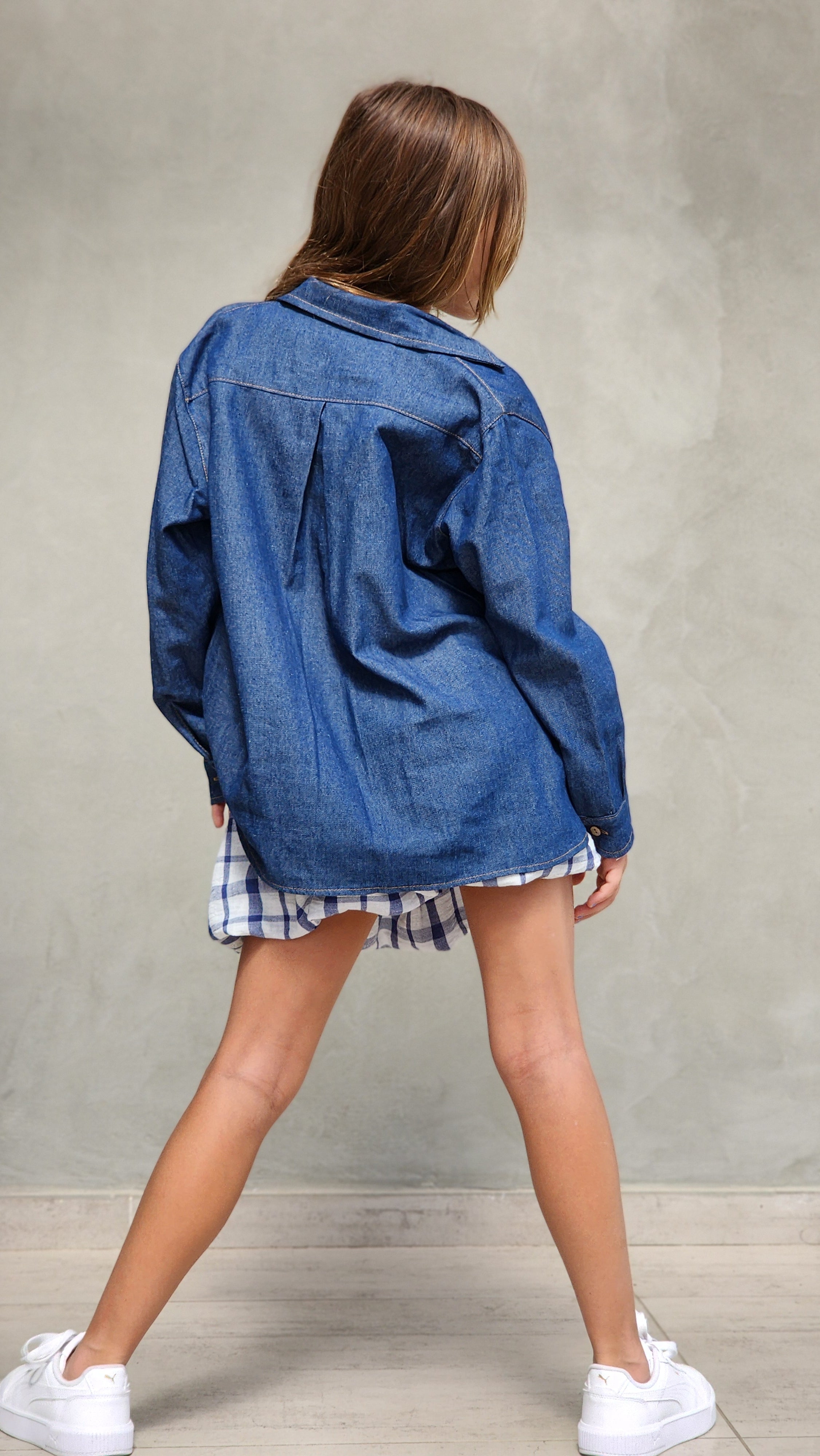 חולצת גי'נס מכופתרת