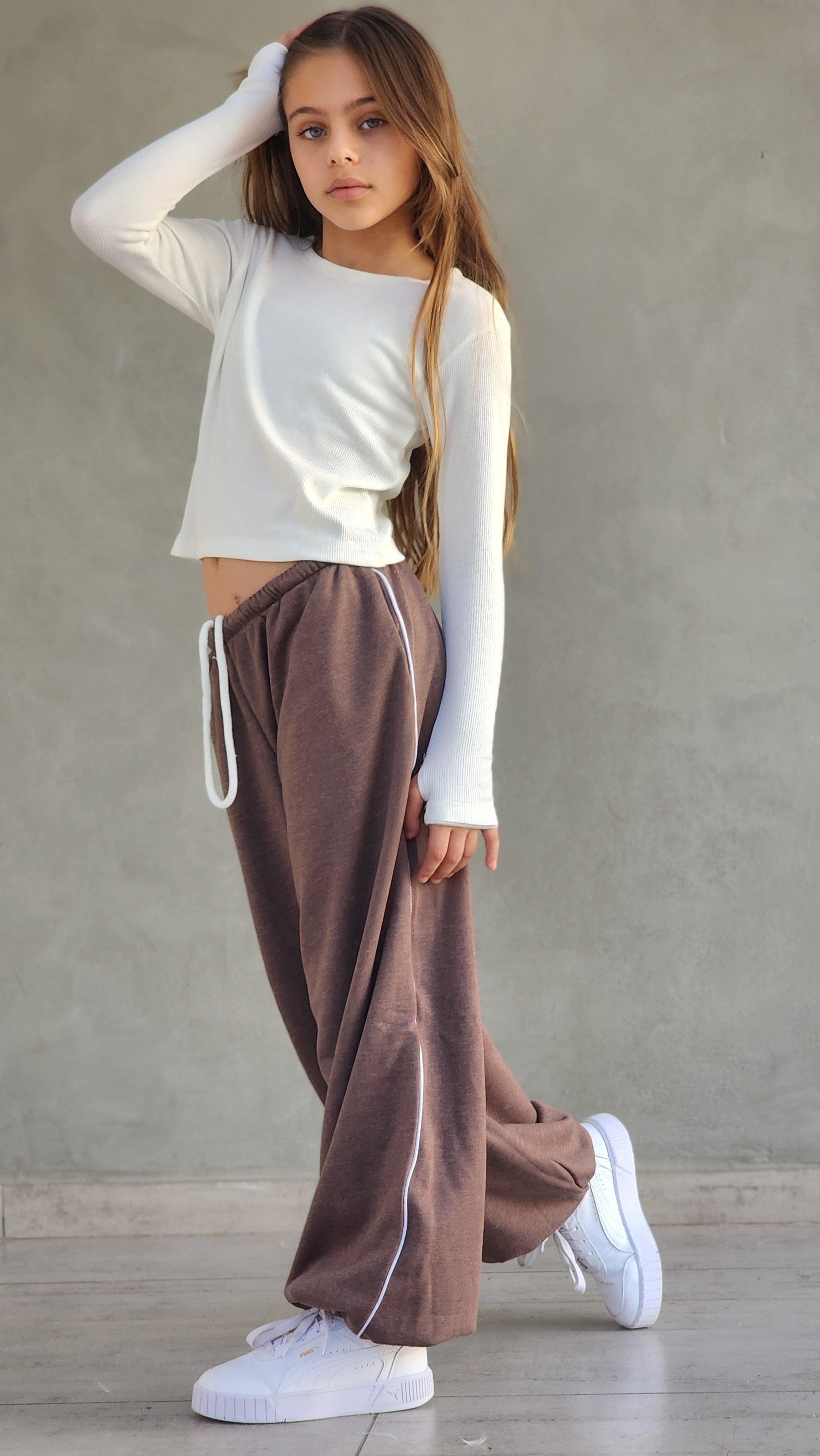 מכנס פרנצ'טרי פספול צד ,כיסי צד גומי חפת סוף רגל