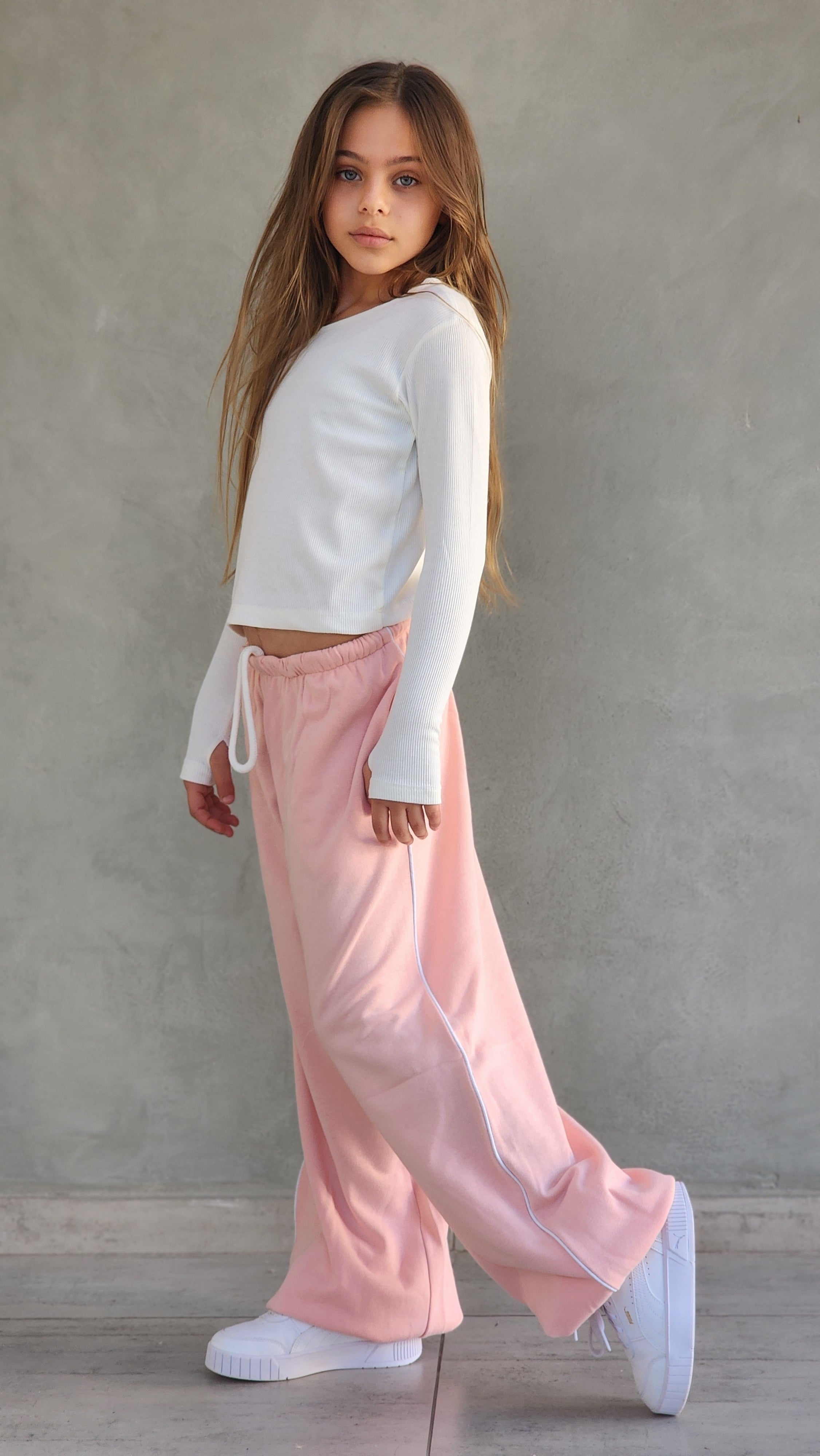 מכנס פרנצ'טרי פספול צד ,כיסי צד גומי חפת סוף רגל