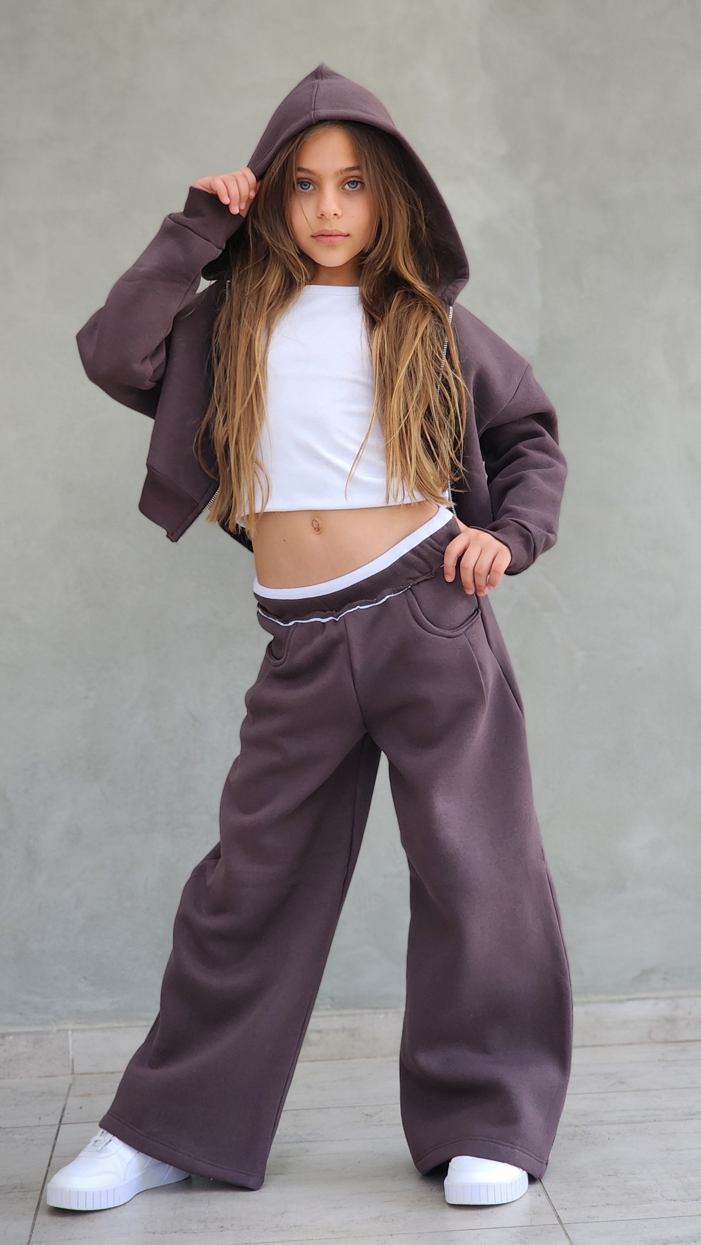 חליפת פוטר עבה ,מכנס וג'קט קפושון ללא גופייה