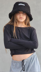 חולצה ארוכה שרוול כפפה לילדות