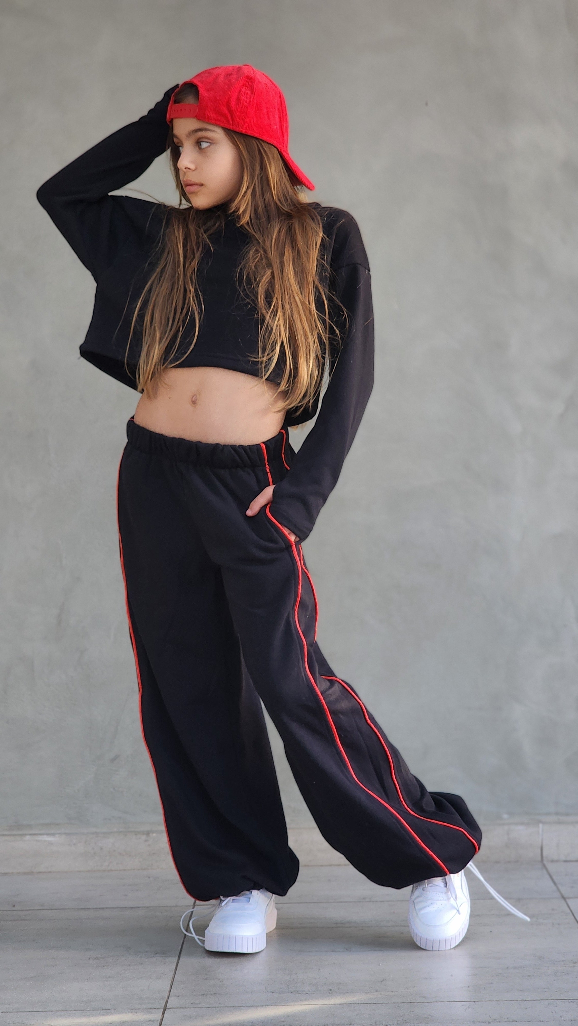 חליפת מכנס חולצה שרוול ארוך לילדות