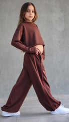 חליפת מכנס חולצה שרוול ארוך לילדות