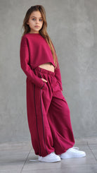 חליפת מכנס חולצה שרוול ארוך לילדות