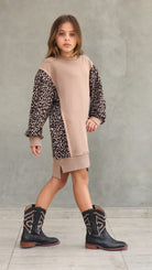 שמלת פרנצ'טרי שילוב מנומר