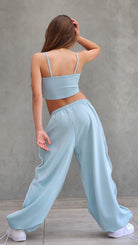 חליפת היפ הופ מכנס חולצה וגופייה לבנות 