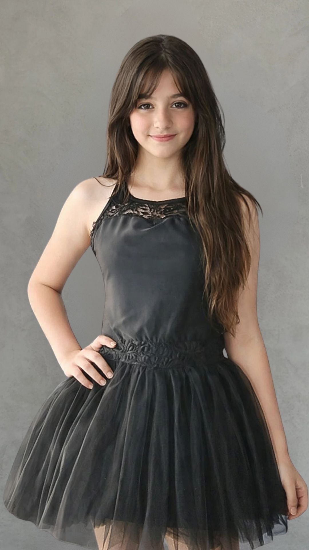  שמלה לארוע לילדה טוטו אלגנט שחורה
