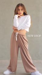 מכנס פרנצ'טרי ארוך עם פספול צד