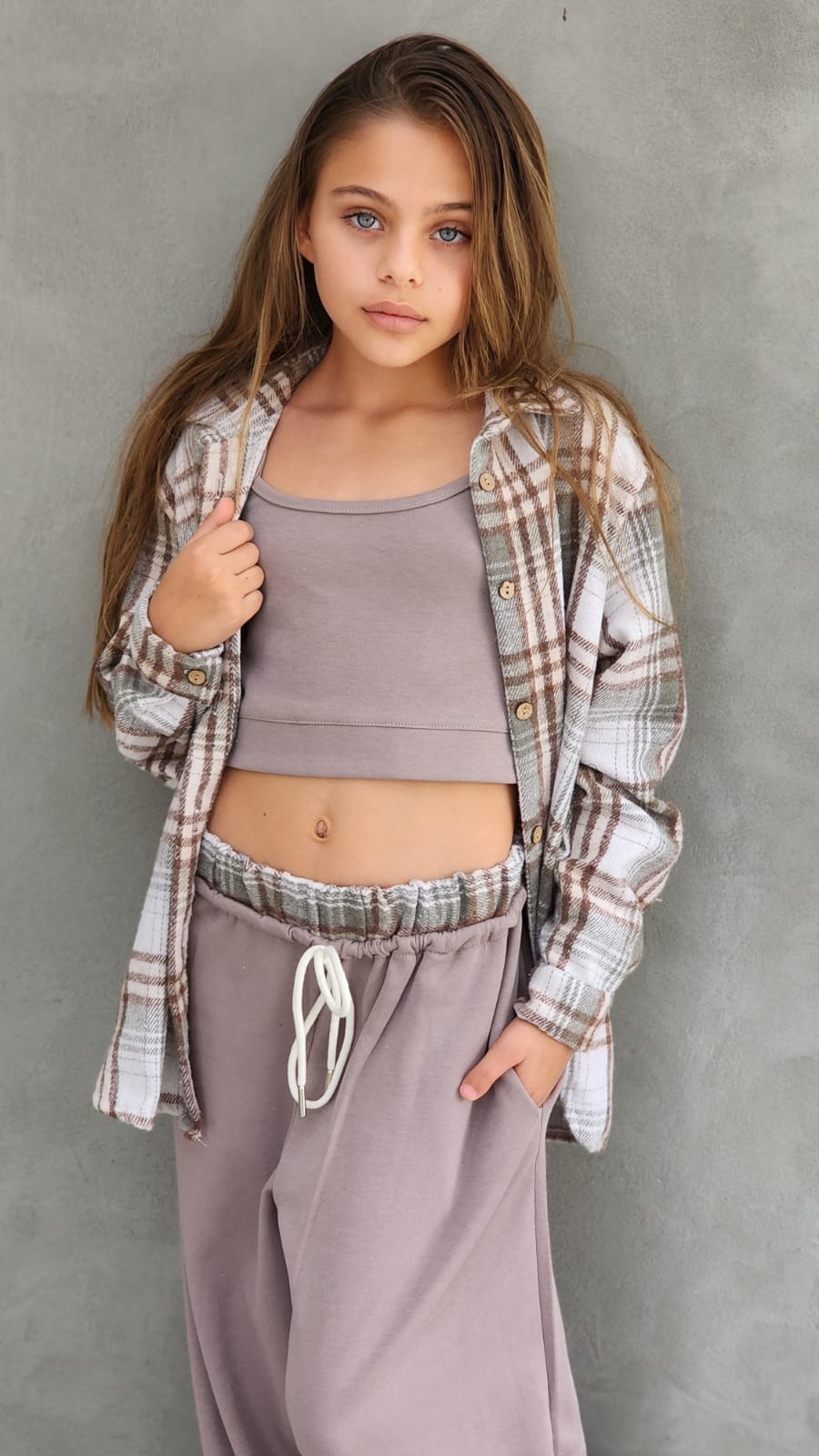 חליפה אינטרלוק מכנס חולצה גוזייה