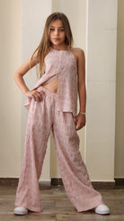 סט חולצת קשירה ומכנס לילדה  DUNE