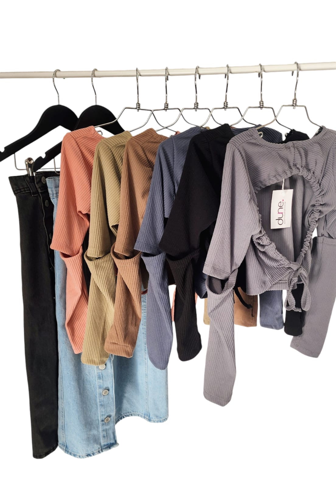 חולצת סריג פס אייקון קשר גב