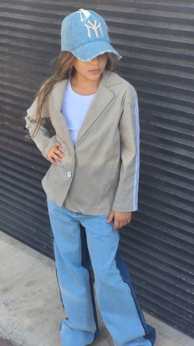 ג׳קט כפתורי ג׳ינס