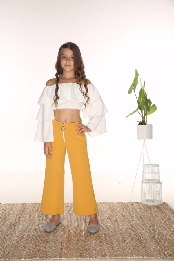 חולצת בטן שרוול קומות