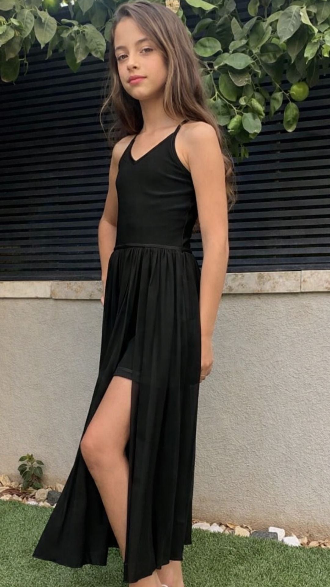 שמלת מקסי עם איקס בגב