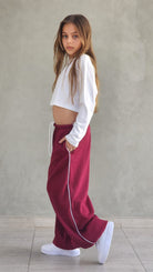 מכנס פרנצ'טרי ארוך עם פספול צד