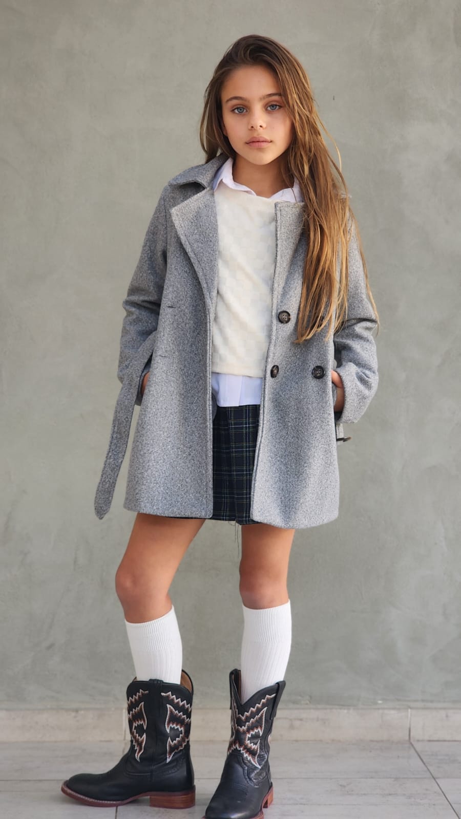 מעיל דמוי צמר ארוך