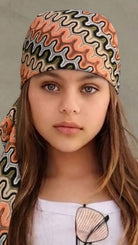 בנדנה כגנון רטרו לילדות כתומה