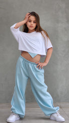 מכנסי היפ הופ לילדות חולצה וגופיה