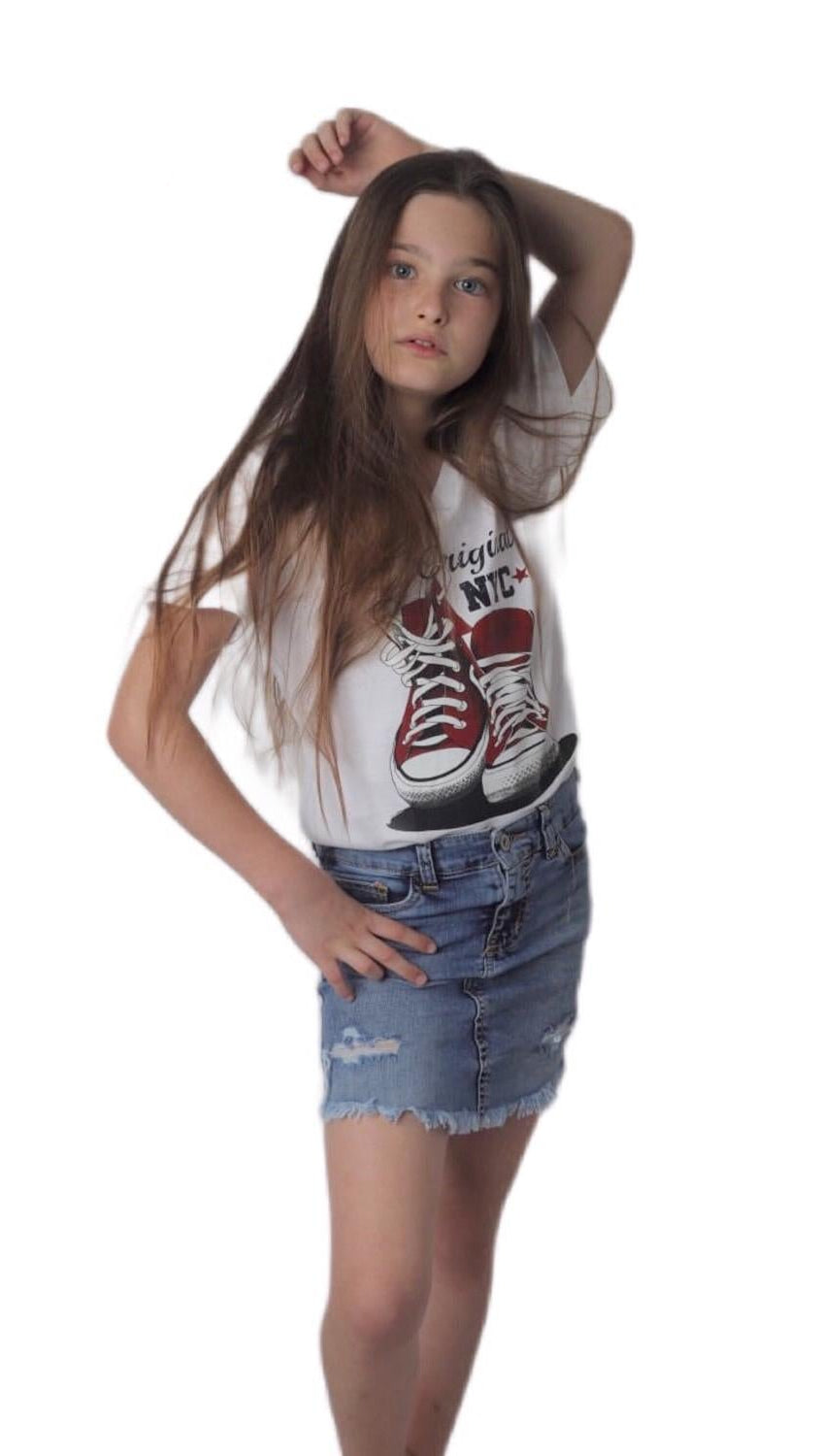 חצאית ג'ינס לבנות