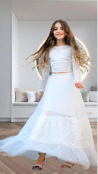 סט חצאית מקסי וחולצת בטן בת מצווש