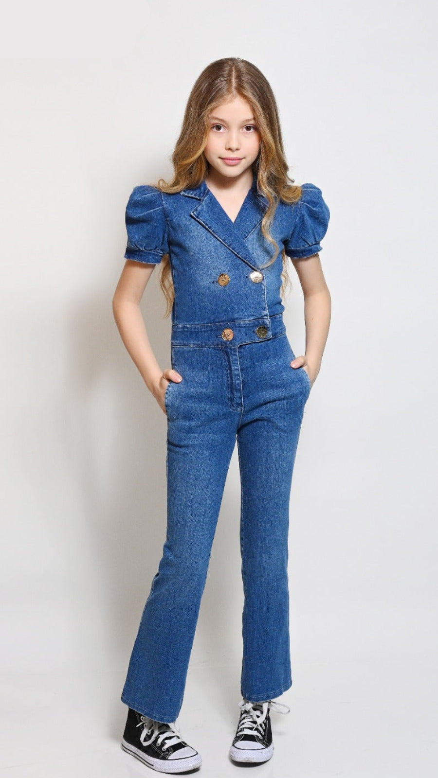 אוברול ג'ינס לילדה