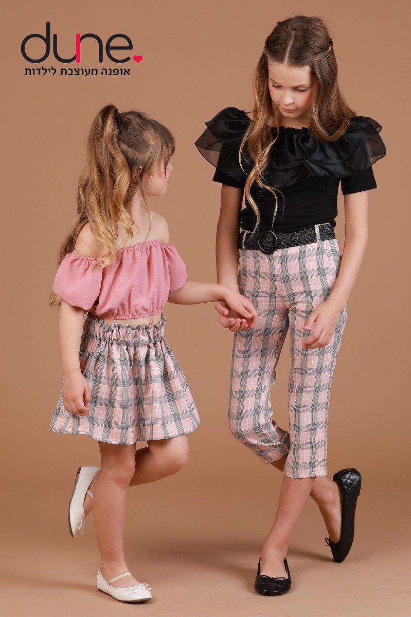 סט חצאית עם חולצת סטרפלס