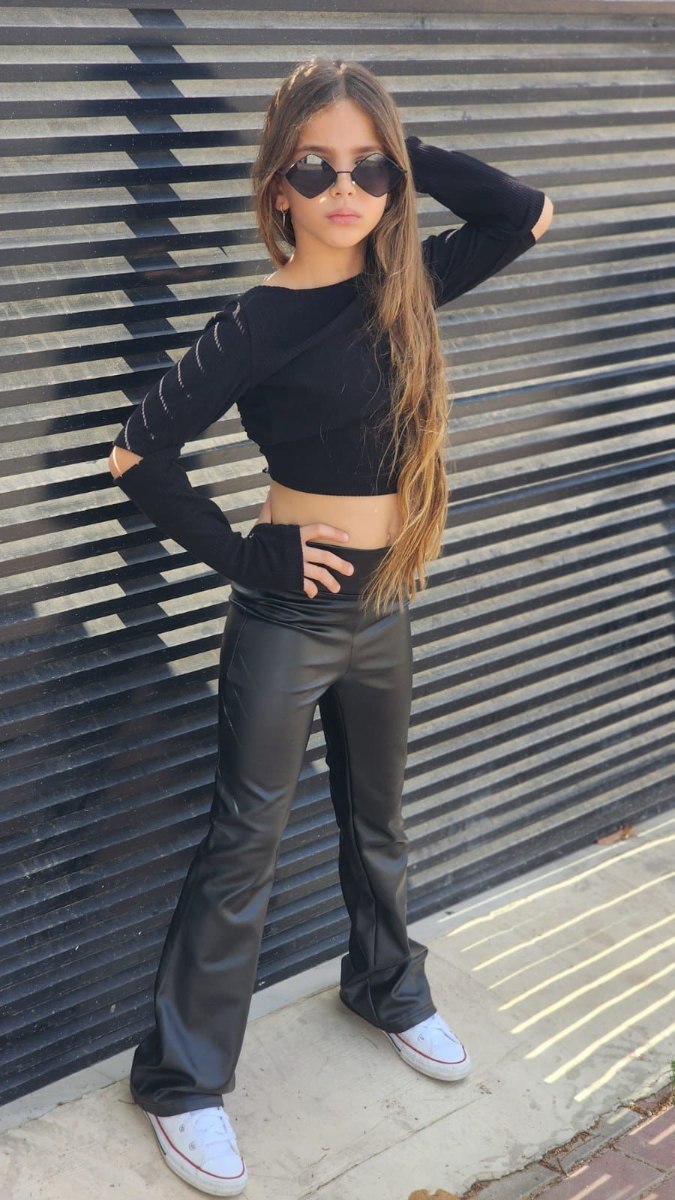 טייץ ג׳רסי דמוי עור