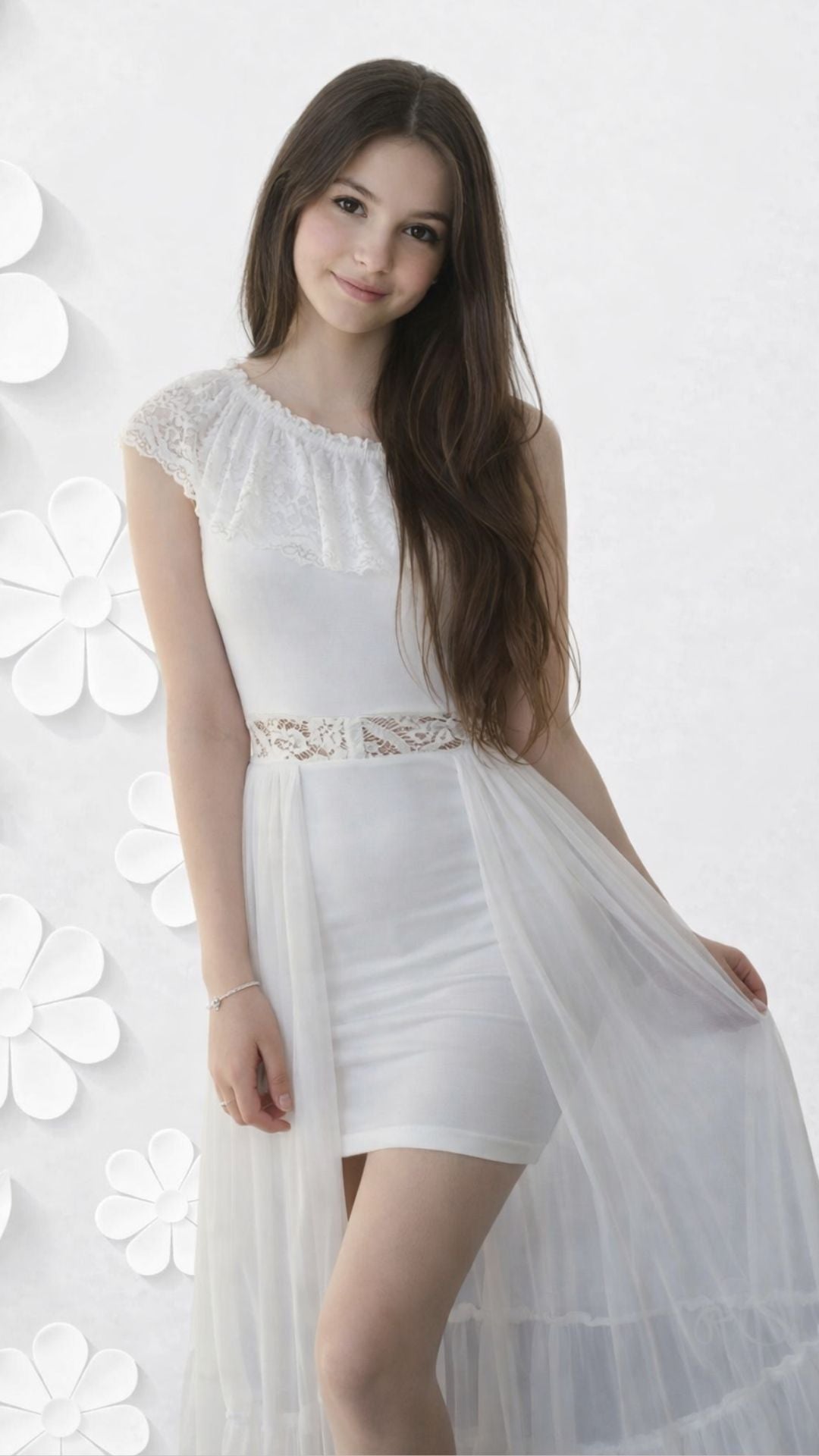 שמלת מקסי כתף אחת אלגנט