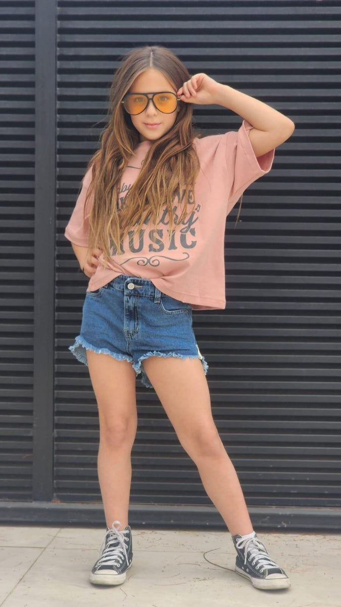 שורט סטון ווש ג׳ינס כחול