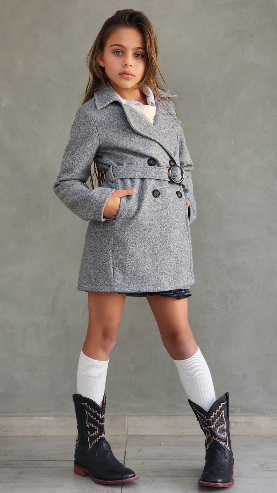 מעיל דמוי צמר ארוך