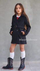 מעיל דמוי צמר ארוך